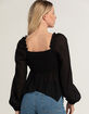 RSQ Womens Textured Hanky Top image number 4