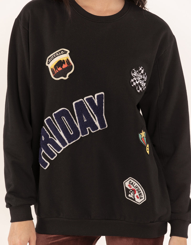 FULL TILT Friday Patch Womens Crewneck Sweatshirt image number 1