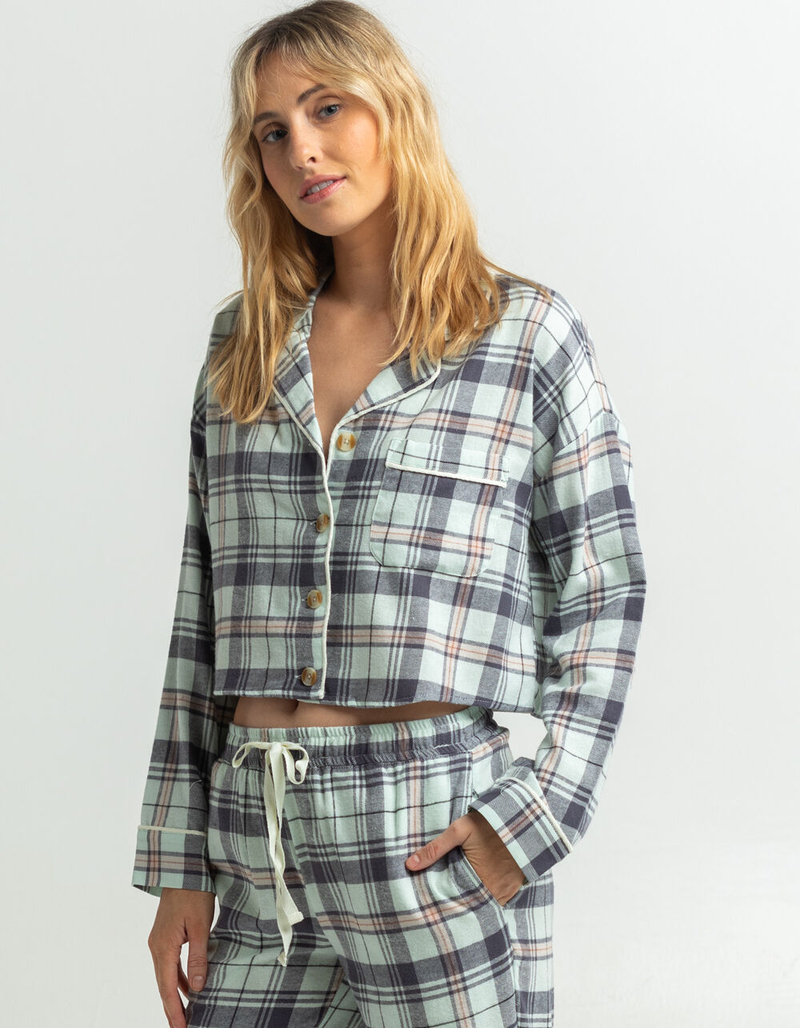 SKY AND SPARROW Womens Plaid PJ Shirt image number 1