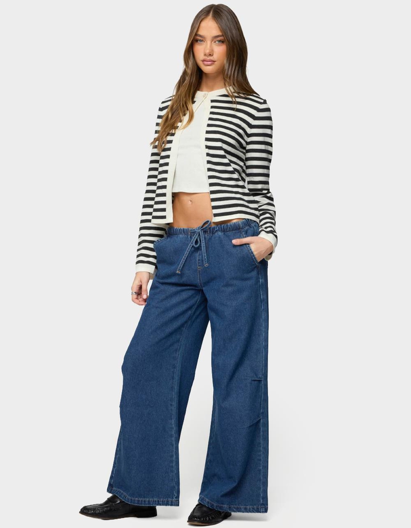 EDIKTED Jenie Split Front Knit Cardigan image number 3