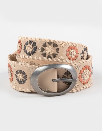 FREE PEOPLE Indigo Dreaming Raffia Belt Primary Image