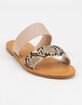 BAMBOO Double Strap Womens Snake Sandals image number 1