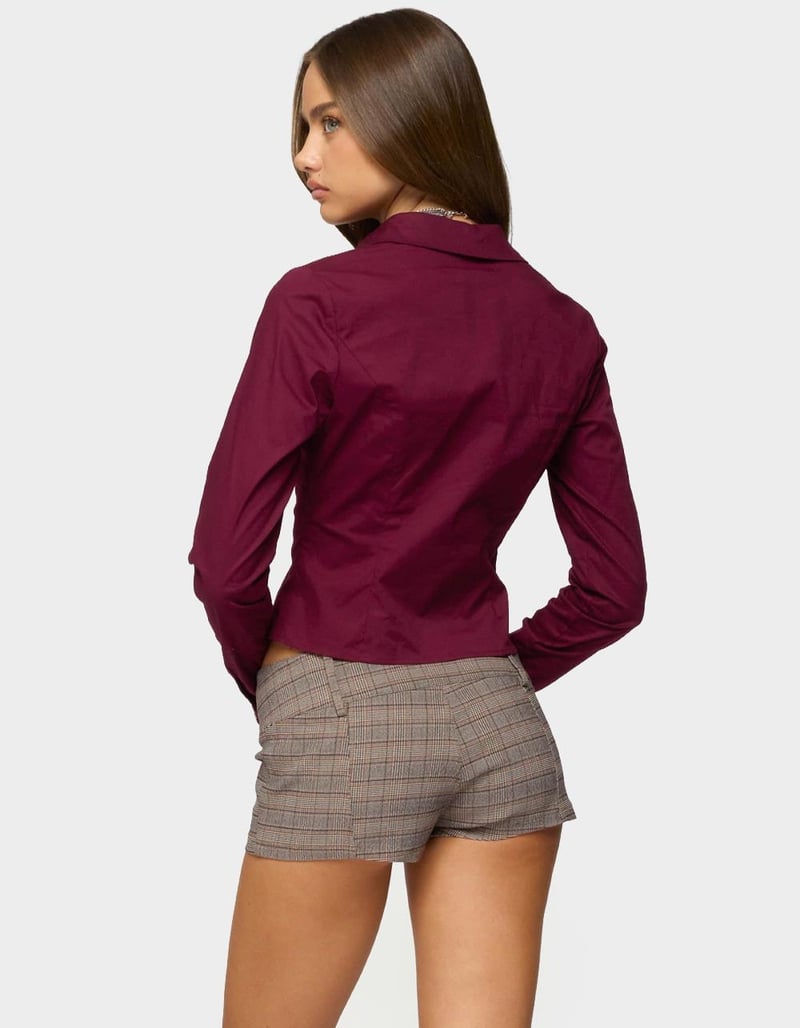 EDIKTED Laurna Tailored Button Up Shirt image number 2