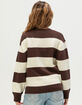 FULL TILT Girls Stripe Oversized Crewneck Sweater image number 4