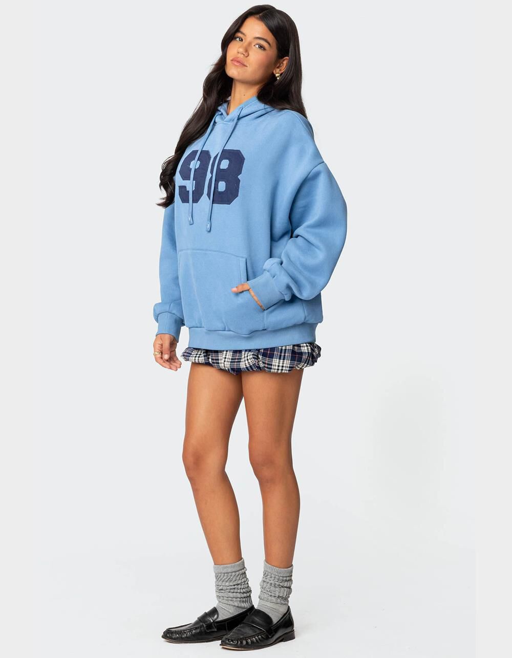 EDIKTED 98 Oversized Hoodie - BLUE | Tillys