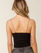 FREE PEOPLE Skinny Strap Seamless Black Brami image number 3