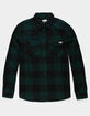 SALTY CREW Buffer Mens Green Flannel Shirt image number 1