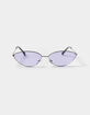 Sleek Metal Purple Cat Eye Sunglasses image number 2