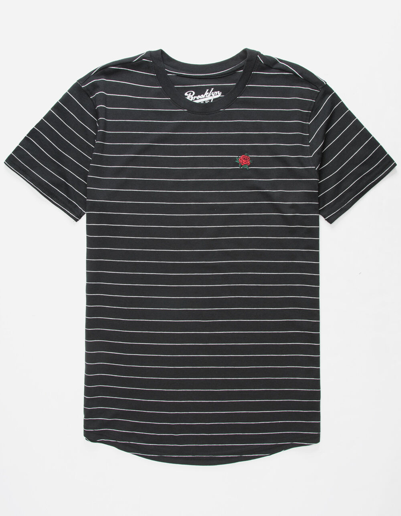 BROOKLYN CLOTH Rose Stripe Mens T-Shirt image number 0