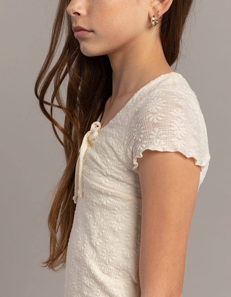 RSQ Lace Tie Front Girls Top image number 4