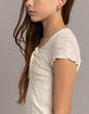 RSQ Lace Tie Front Girls Top image number 5