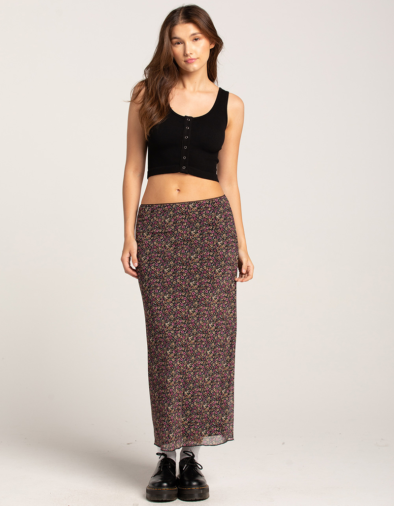 FULL TILT Seamless Snap Front Womens Tank Top image number 3