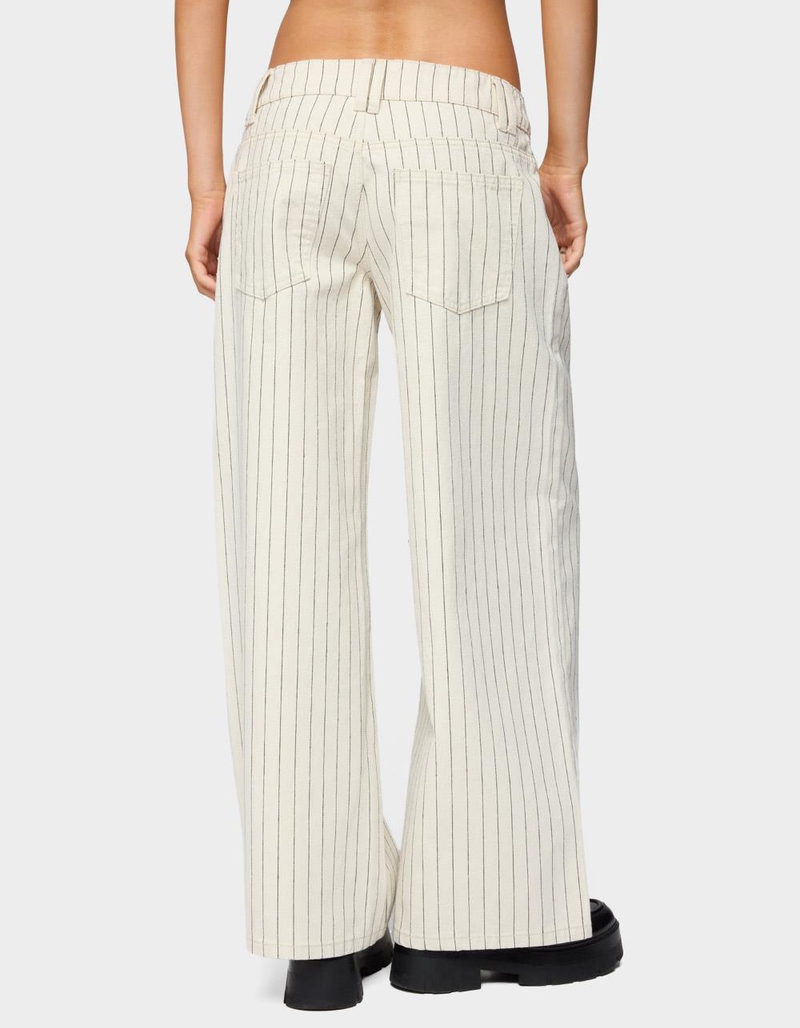 EDIKTED Petite Cory Striped Low Rise Jeans image number 2