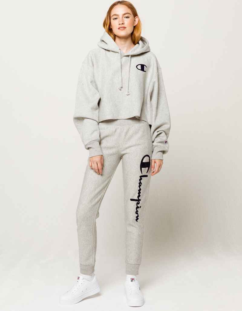 CHAMPION Reverse Weave Womens Cropped Hoodie image number 3