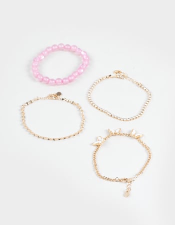 FULL TILT 3 Pack Stone/Bead/Butterfly Bracelets Primary Image