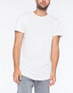 ELWOOD Curved Hem White Mens Tall Tee image number 4