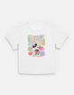 DISNEY Mickey Mouse Hearts Flowers Womens Baby Tee image number 1