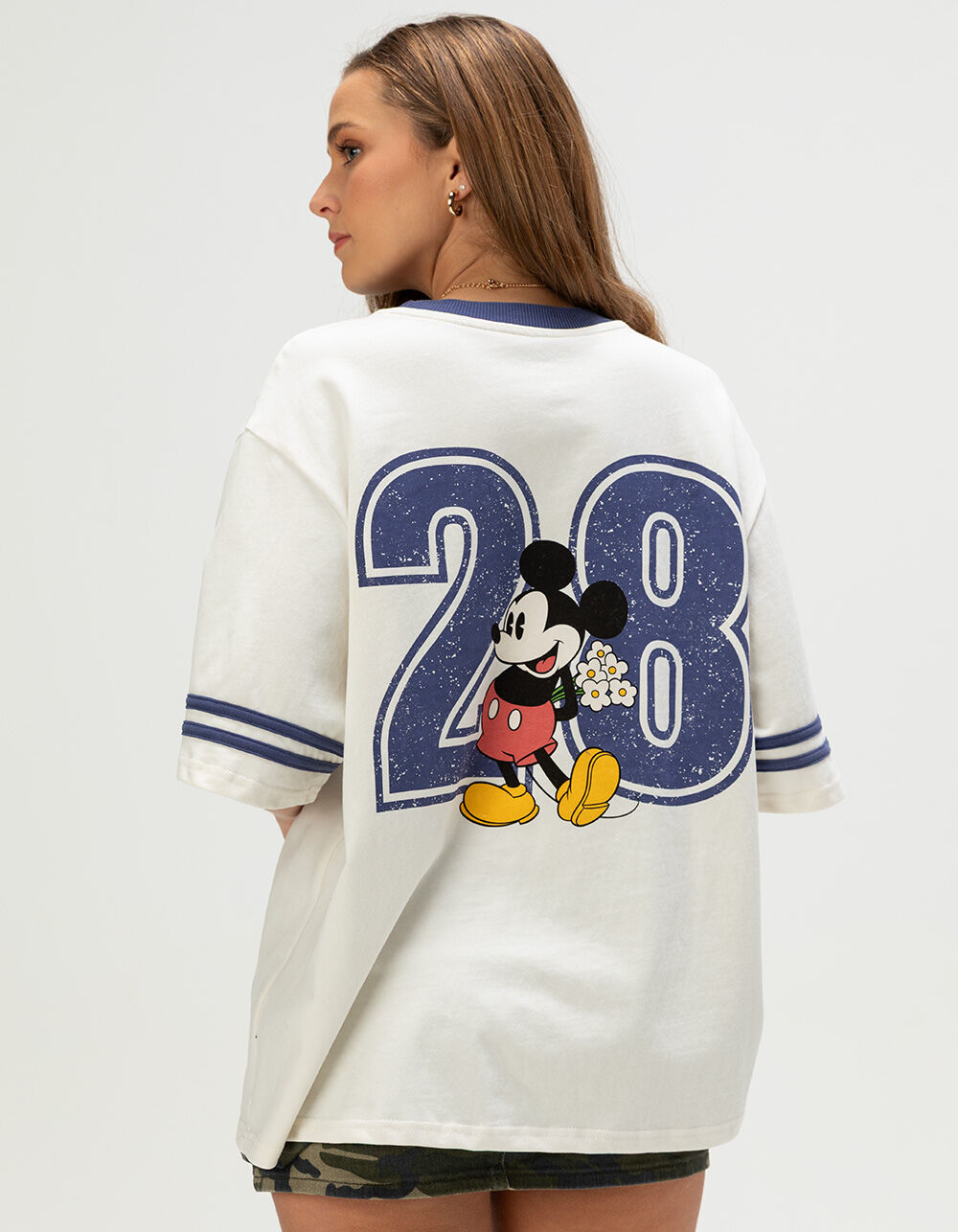 RSQ Disney Mickey Mouse Jersey Mens Boxy Tee - OFF WHITE | Tillys