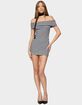 EDIKTED Zivi Fold Over Striped Mini Dress image number 4