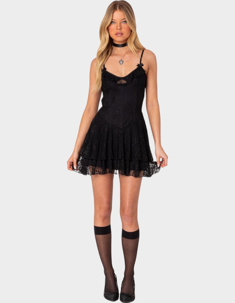 EDIKTED Lyla Lace Corset Mini Dress image number 4