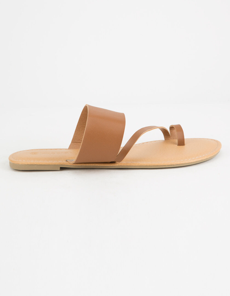 WILD DIVA Toe Ring Tan Womens Sandals image number 2