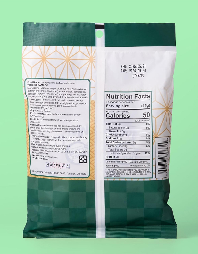 DEMON SLAYER Melon Mochi Soft & Chewy Rice Cake image number 2