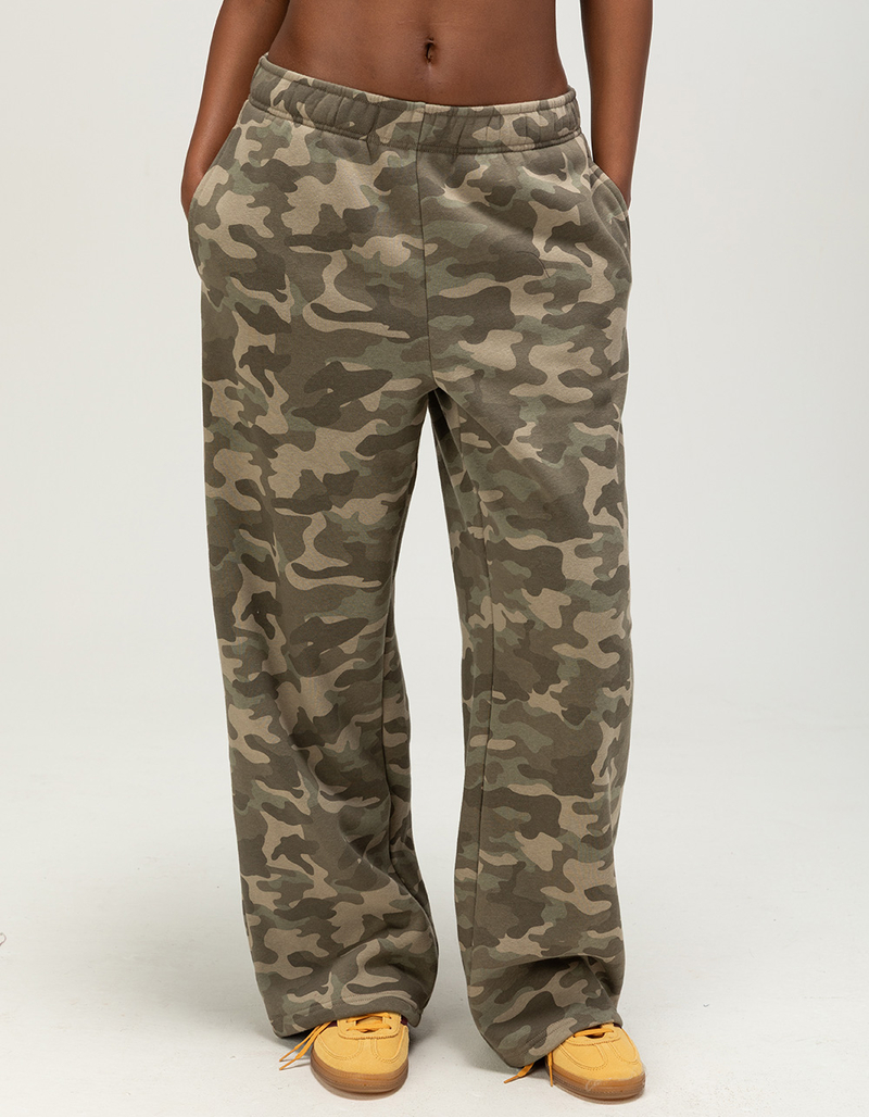 FULL TILT Camo Womens Wide Leg Sweatpants image number 2