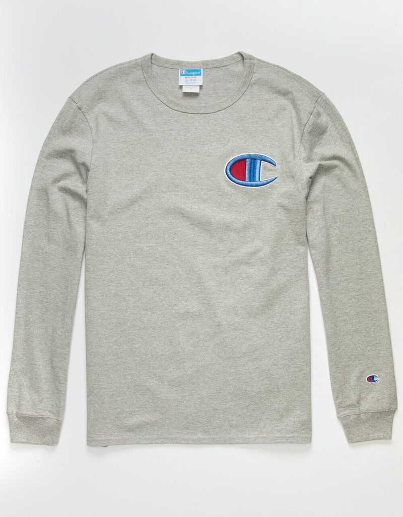CHAMPION 3D Floss Stitch C Mens Heather T-Shirt image number 0
