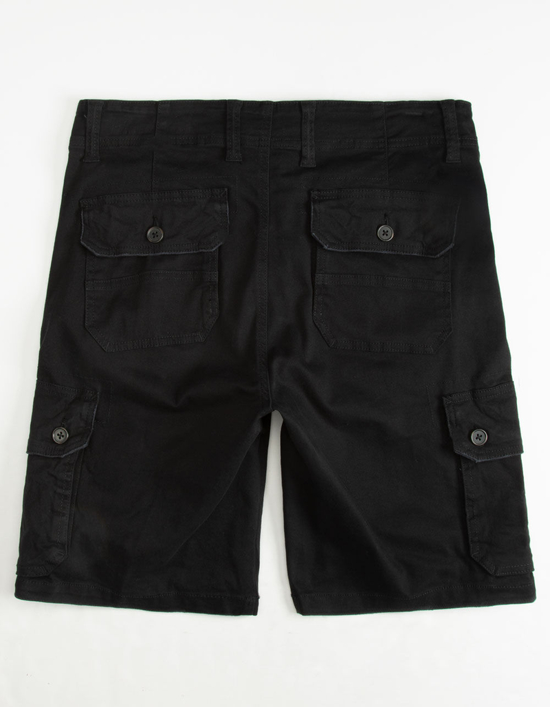 BROOKLYN CLOTH Black Mens Cargo Shorts image number 1