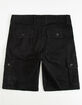 BROOKLYN CLOTH Black Mens Cargo Shorts image number 2