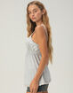 RSQ Womens Long Lace Trim Babydoll Top image number 3