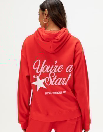 THE MAYFAIR GROUP You're A Star Womens Oversized Waffle Knit Hoodie Primary Image