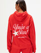 THE MAYFAIR GROUP You're A Star Womens Oversized Waffle Knit Hoodie image number 1