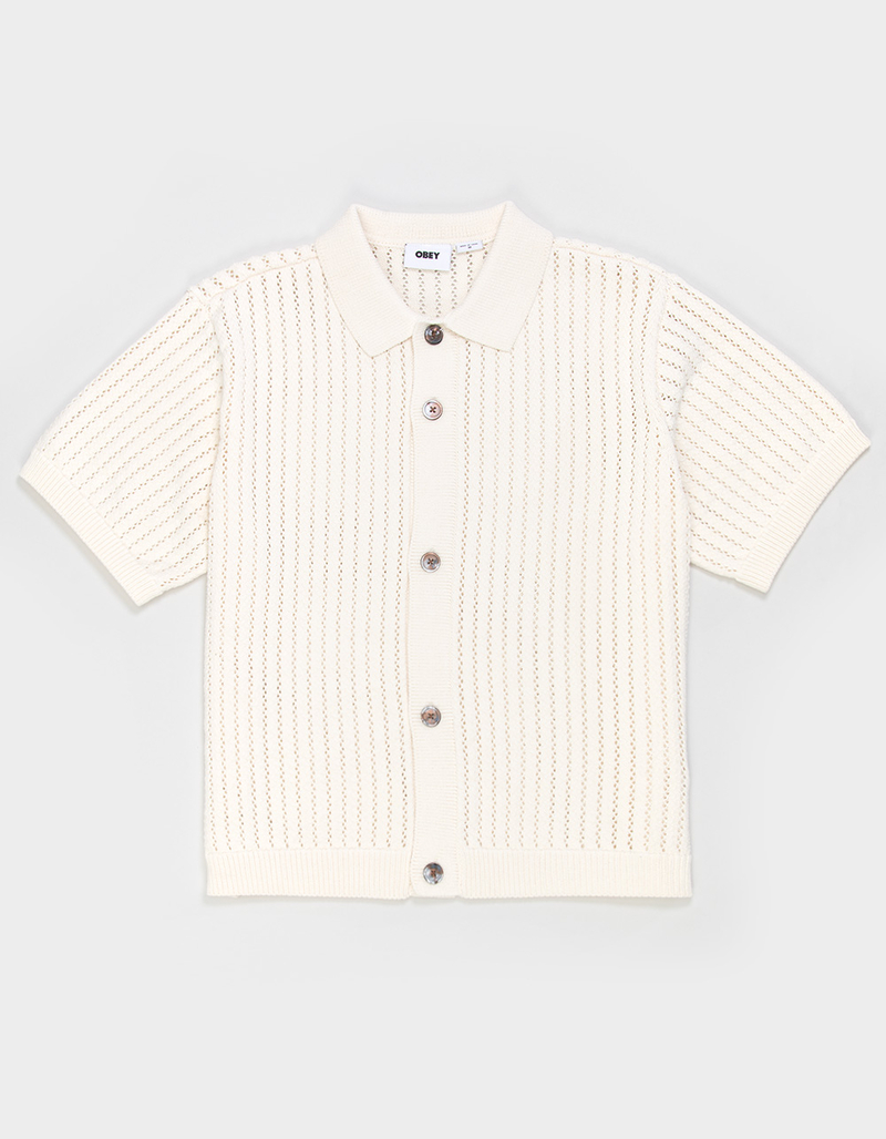 OBEY Dez Mens Button Up Sweater Shirt image number 0