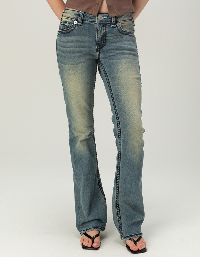TRUE RELIGION Becca Mid Rise Super T Flap Womens Bootcut Jeans image number 2