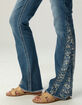 MISS ME Border Pocket Womens Mid Rise Bootcut Jeans image number 5