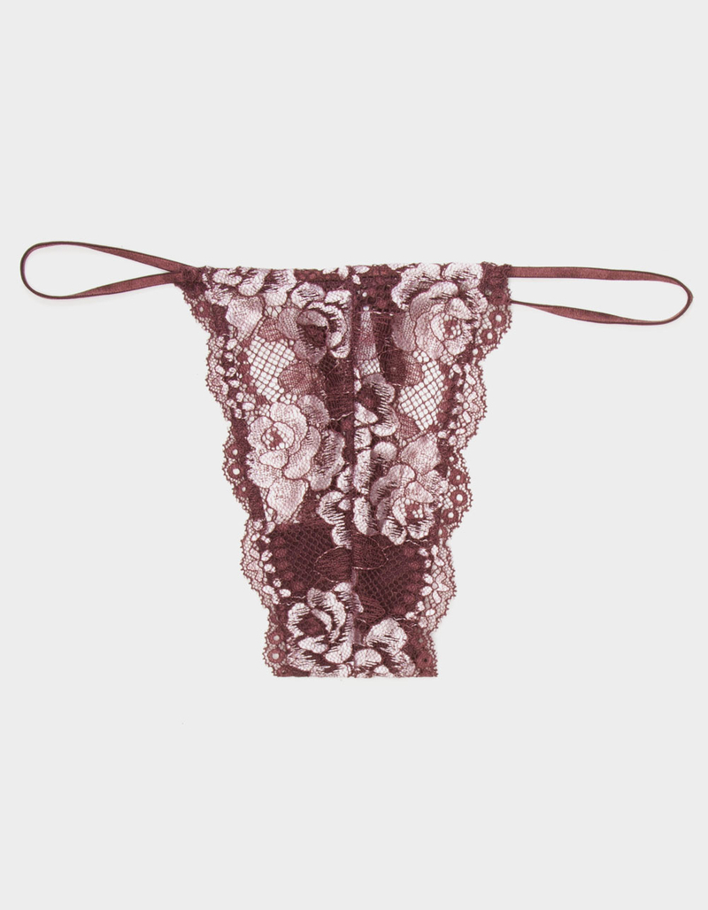 FULL TILT Double Dye Lace Thong image number 0
