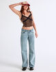 WEST OF MELROSE Leopard Lace Trim Mesh Womens Tank Top image number 6