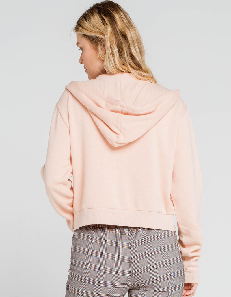 FULL TILT Essentials Womens Pink Crop Hoodie image number 2
