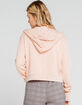 FULL TILT Essentials Womens Pink Crop Hoodie image number 3