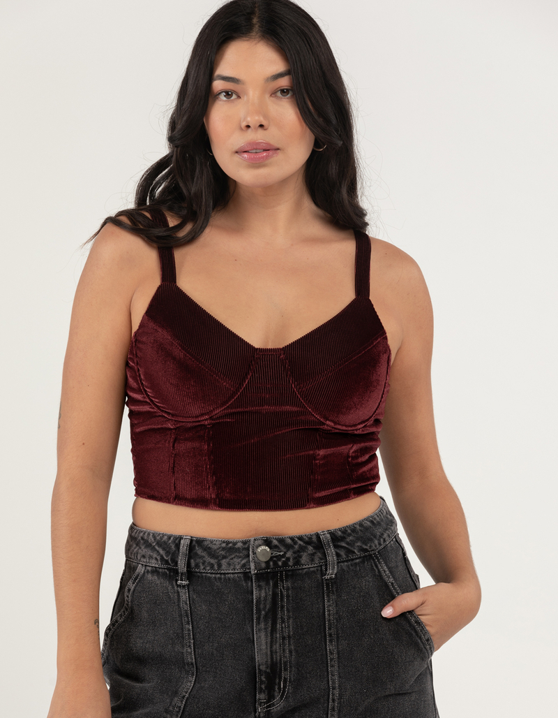 FULL TILT Solid Textured Bustier image number 0