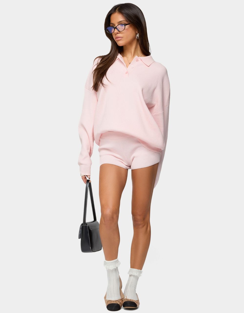 EDIKTED Lorie Ribbed Knit Shorts image number 4