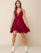 FREE PEOPLE Adella Wine Slip Dress image number 4