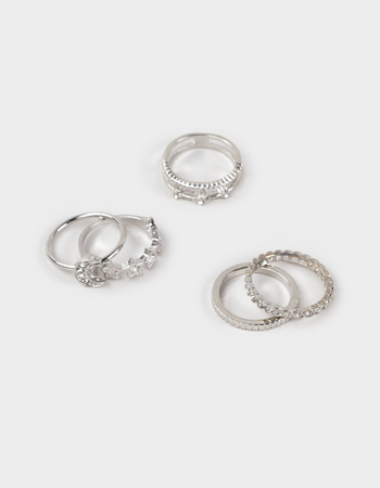 FULL TILT 5 Pack Star/Moon Shimmer Ring Set Primary Image
