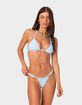 EDIKTED Gingham Knotted Bikini Top image number 1