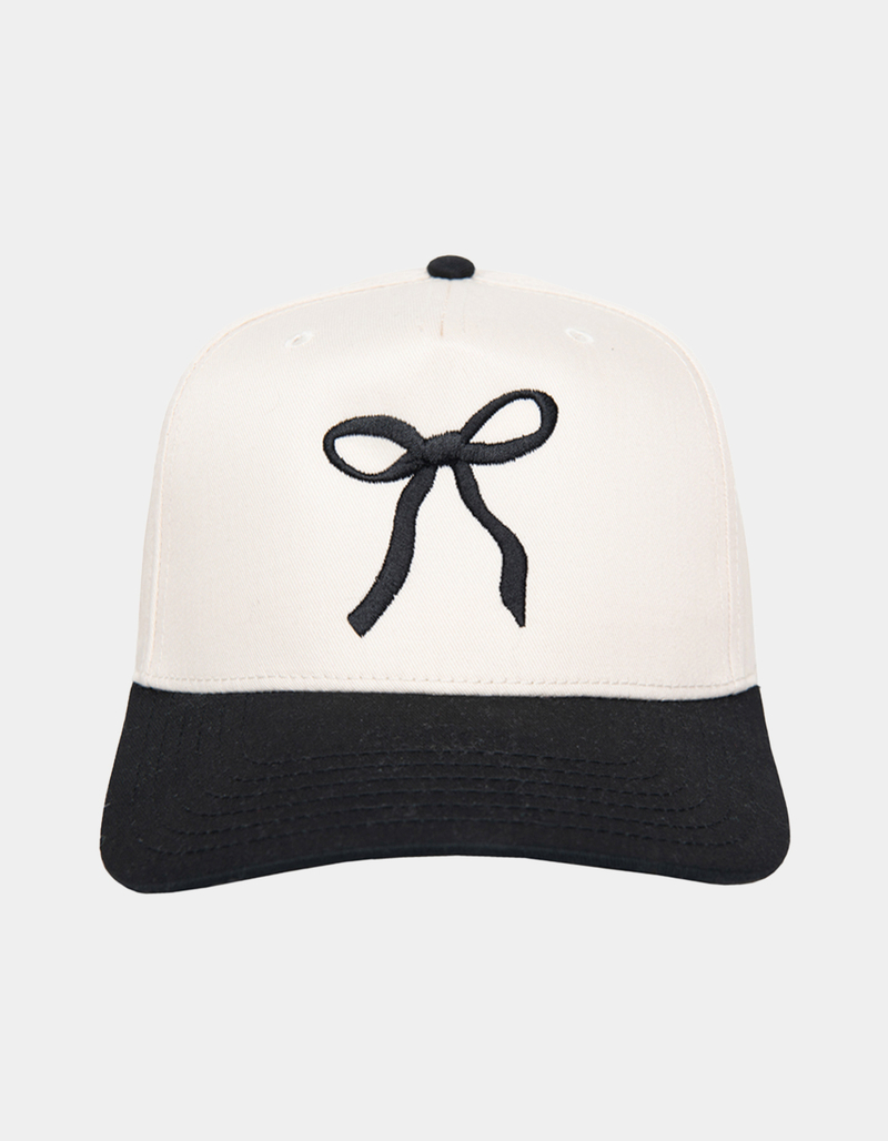 KATYDID Black Coquette Bow Vintage Two-Toned Hat image number 0