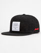 HUF x Budweiser 6 Panel Black Mens Strapback Hat image number 1
