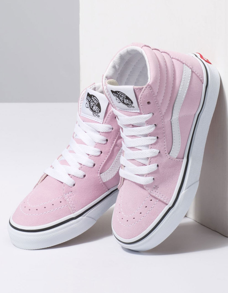 VANS Sk8-Hi Lilac Snow & True White Girls Shoes image number 2