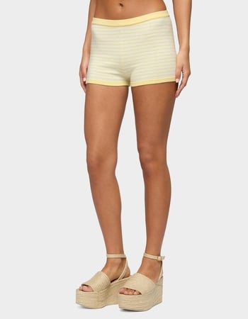 EDIKTED Camil Striped Knit Shorts Alternative Image