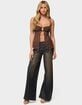 EDIKTED Reeve Split Front Sheer Mesh Top image number 4